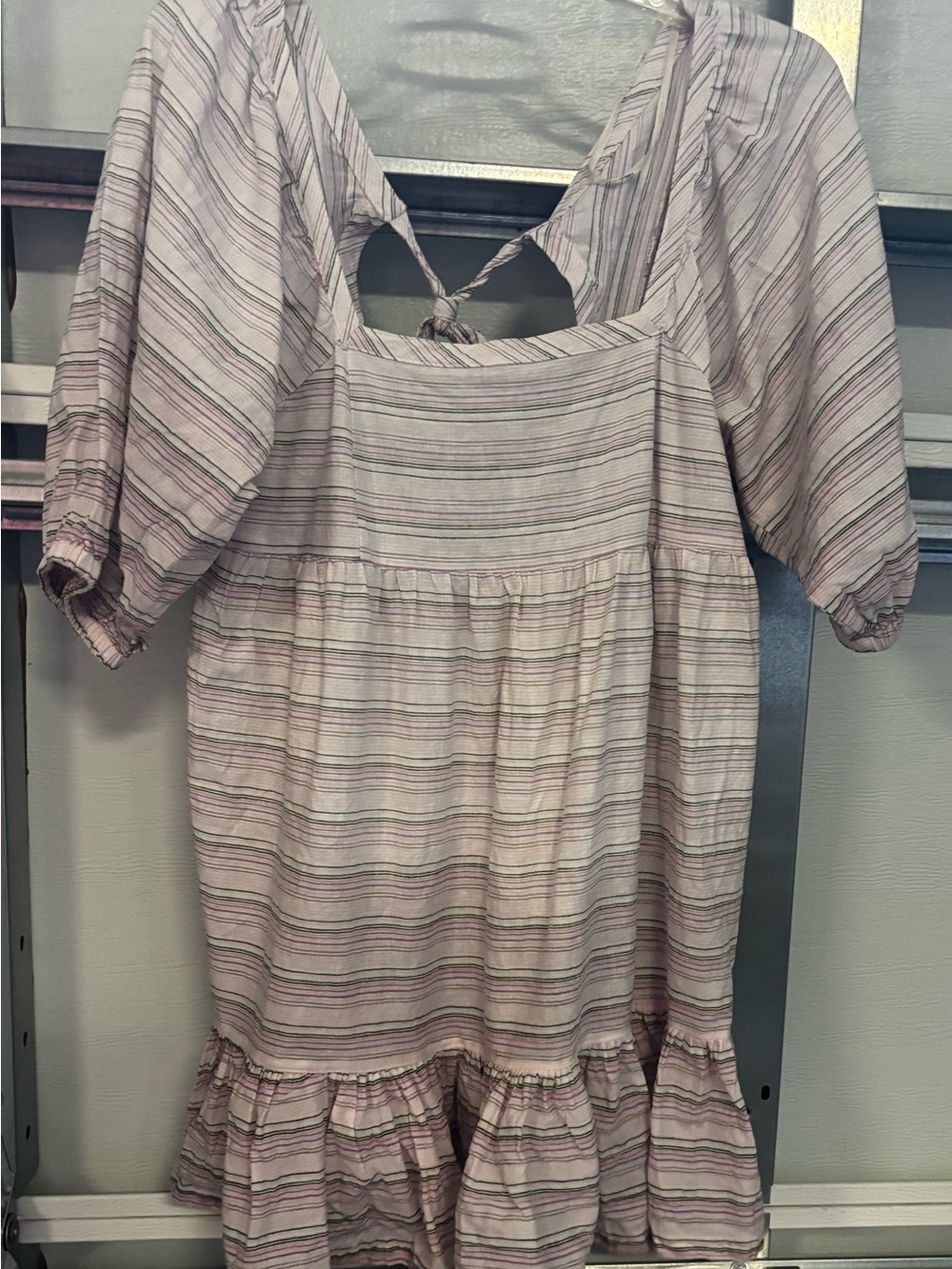 Forever 21 Striped Square-Neck Smock Dress - Small pretty